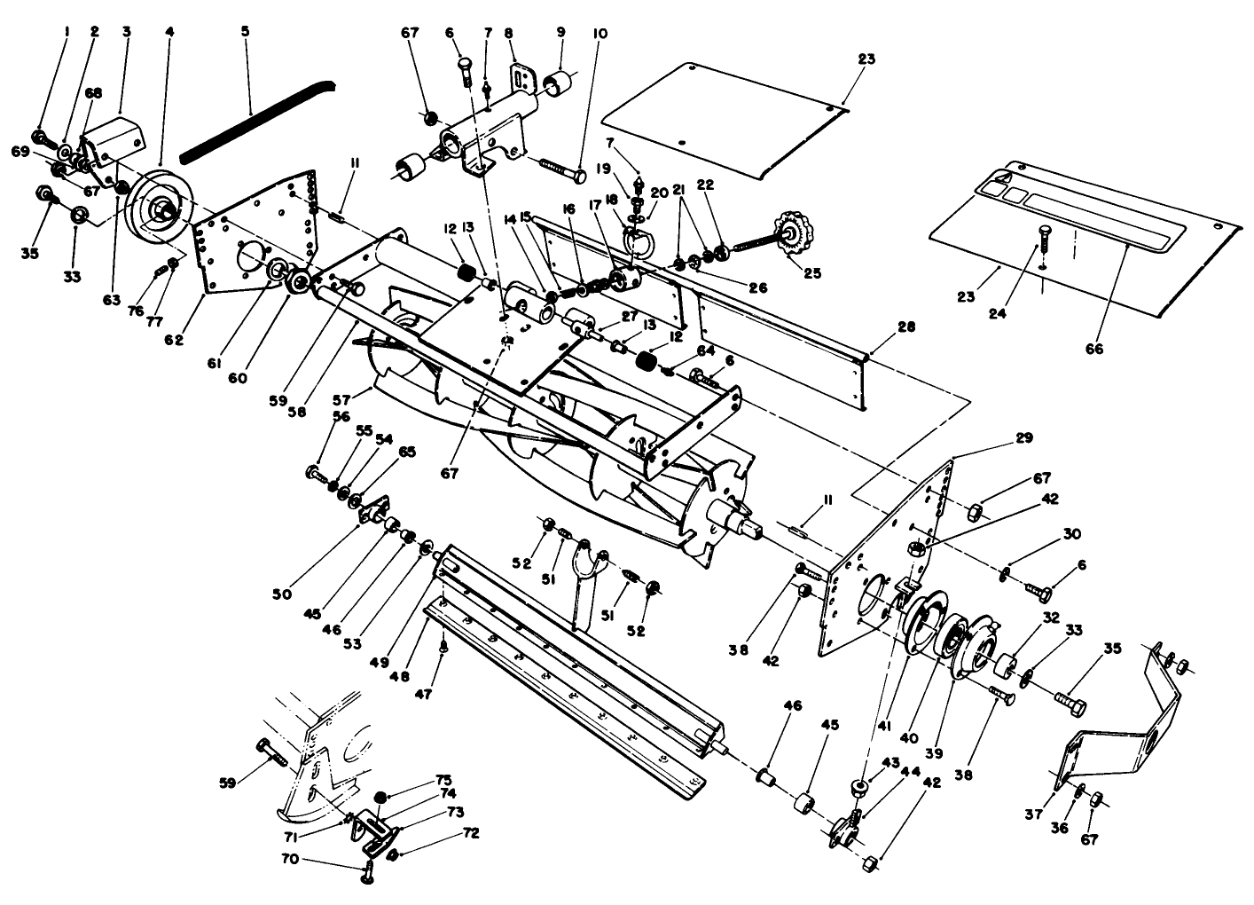 5 Blade Cutting Unit Reel Assembly (continued)(fixed Suspension)
