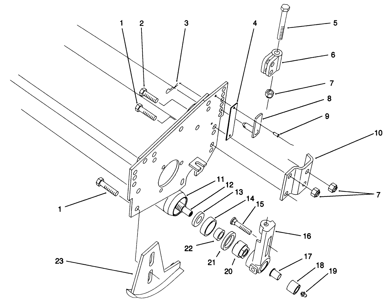 5 Blade Cutting Unit Roller Assembly (fixed Suspension)