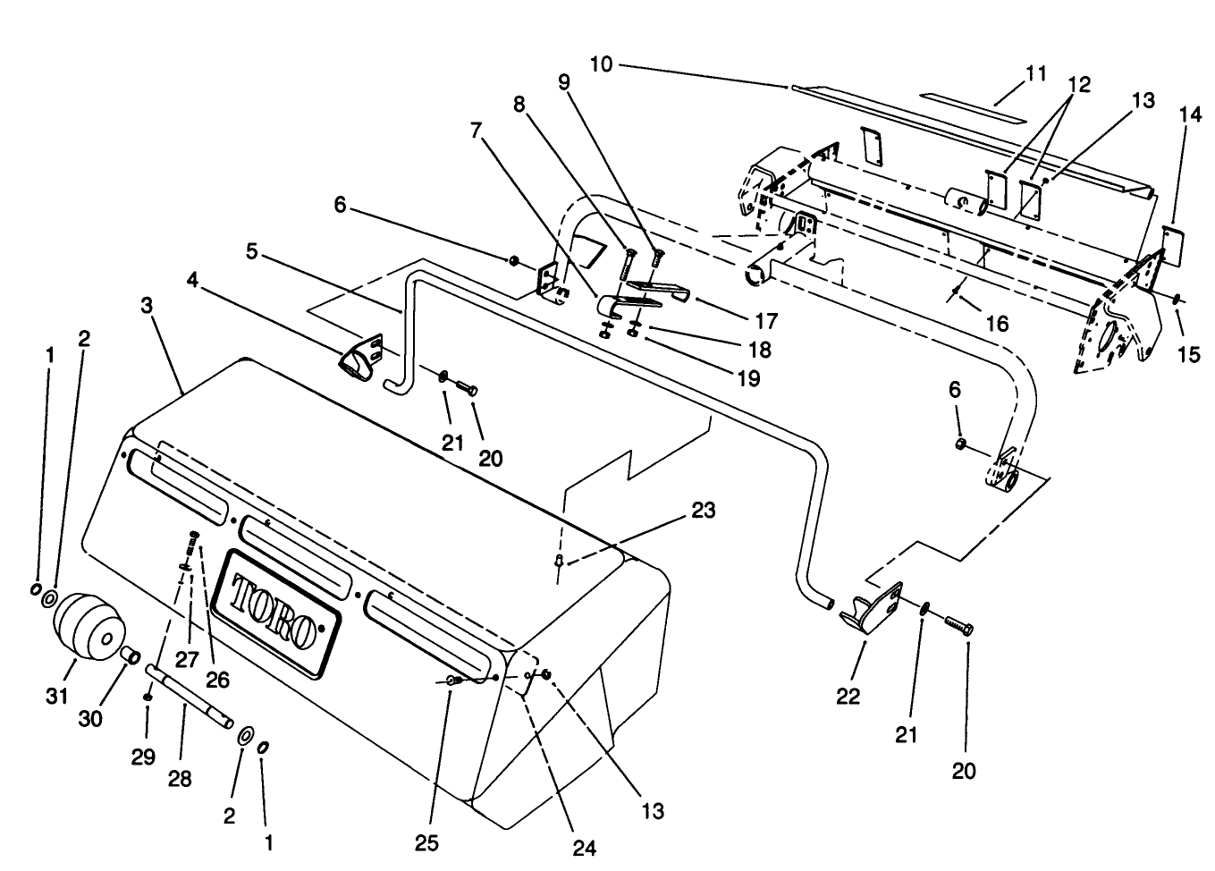 Grass Collection System Model No. 03433 (optional)(front Cutting Unit Basket Assembly)