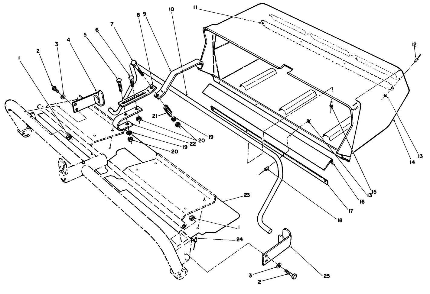 Grass Collection System Model No. 03433 (optional)(rear Cutting Unit Basket Assembly)