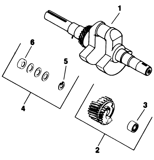 Crankshaft-Engine Model No. M16qs Spec No. 711563