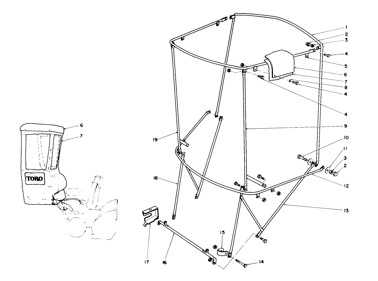 Snow Cab Assembly No. 68-9500 (optional)