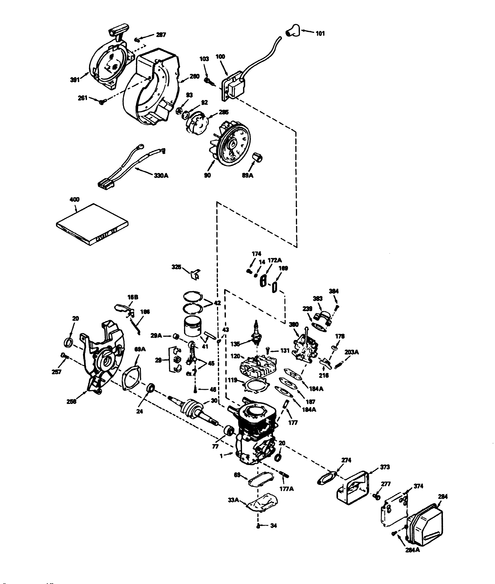 Engine Tecumseh Model No. Hsk600 Type 1669p (model No. 38175 Only)
