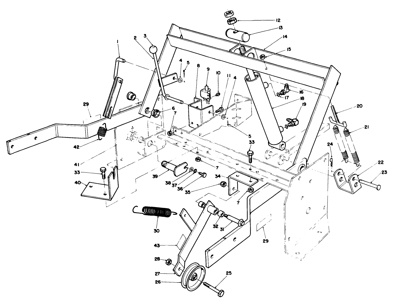 Parking Brake & Lift Frame Assembly