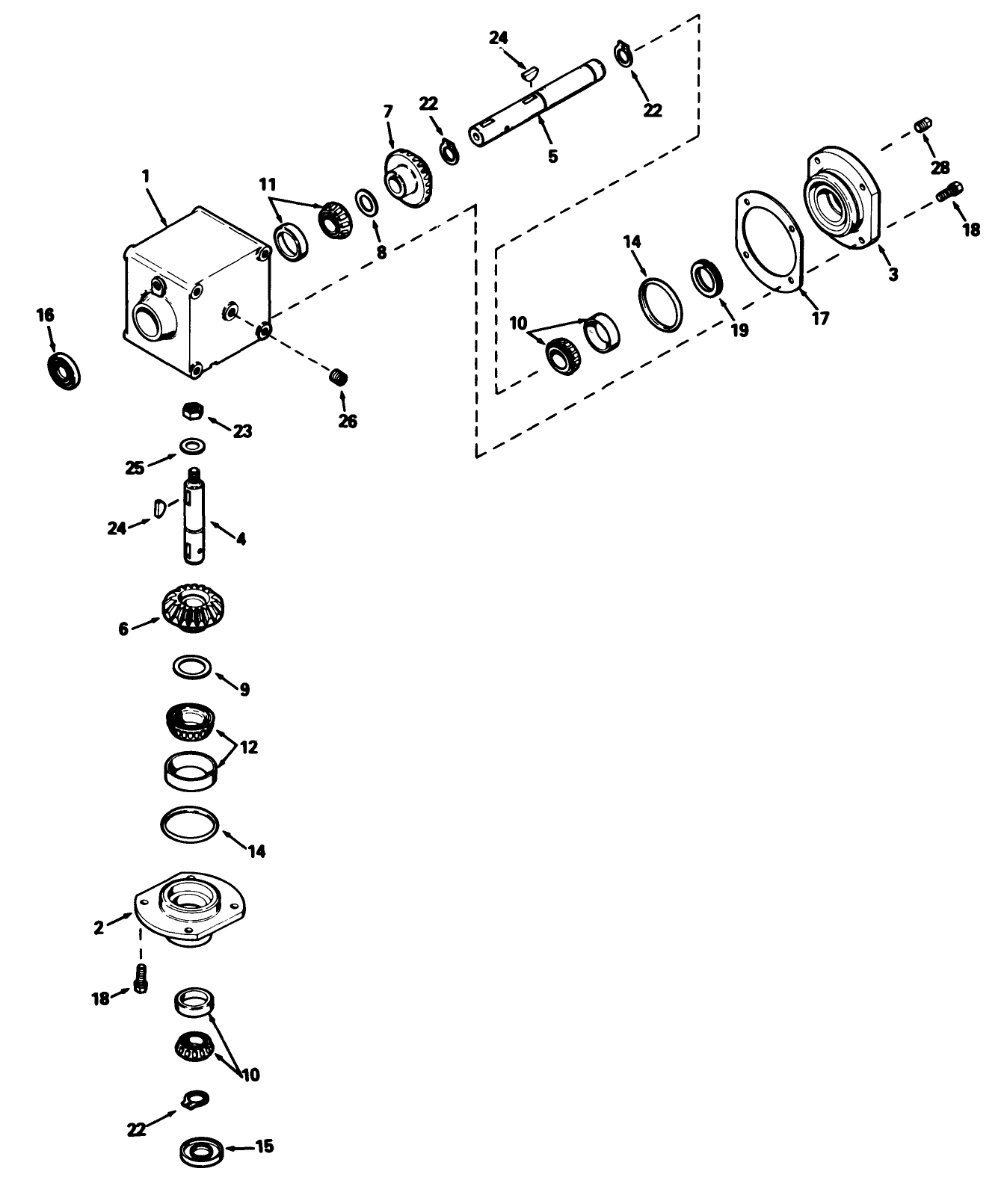 Gear Box Assembly Model No. 1100-010 (for Cutting Units Model No. 30753, 30768 & 30747)