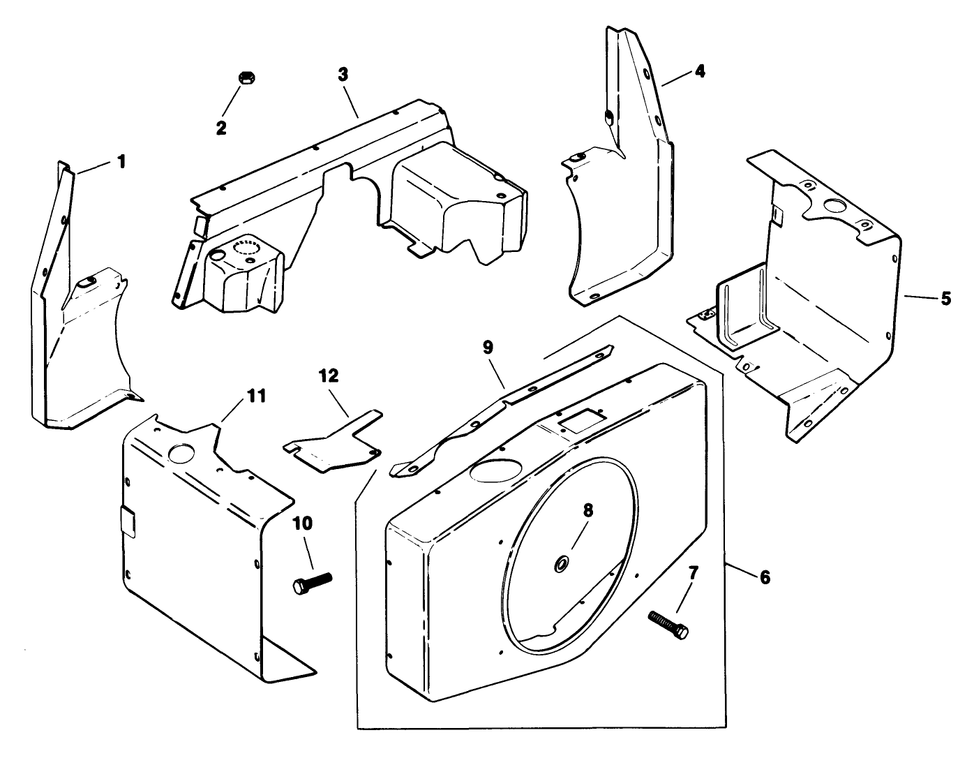 Baffles & Shroud-Engine Kohler Model No. M18qs-24657 (continued)