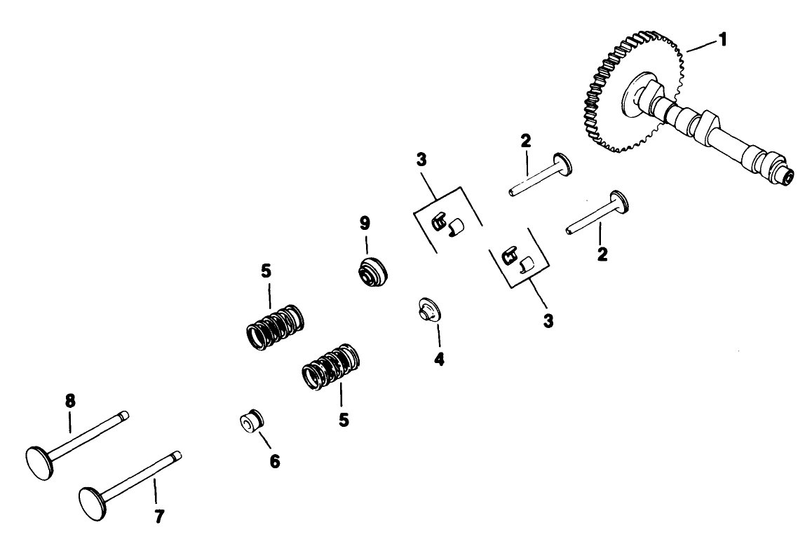 Camshaft & Valves-Engine Kohler Model No. M18gs-24657 (continued)