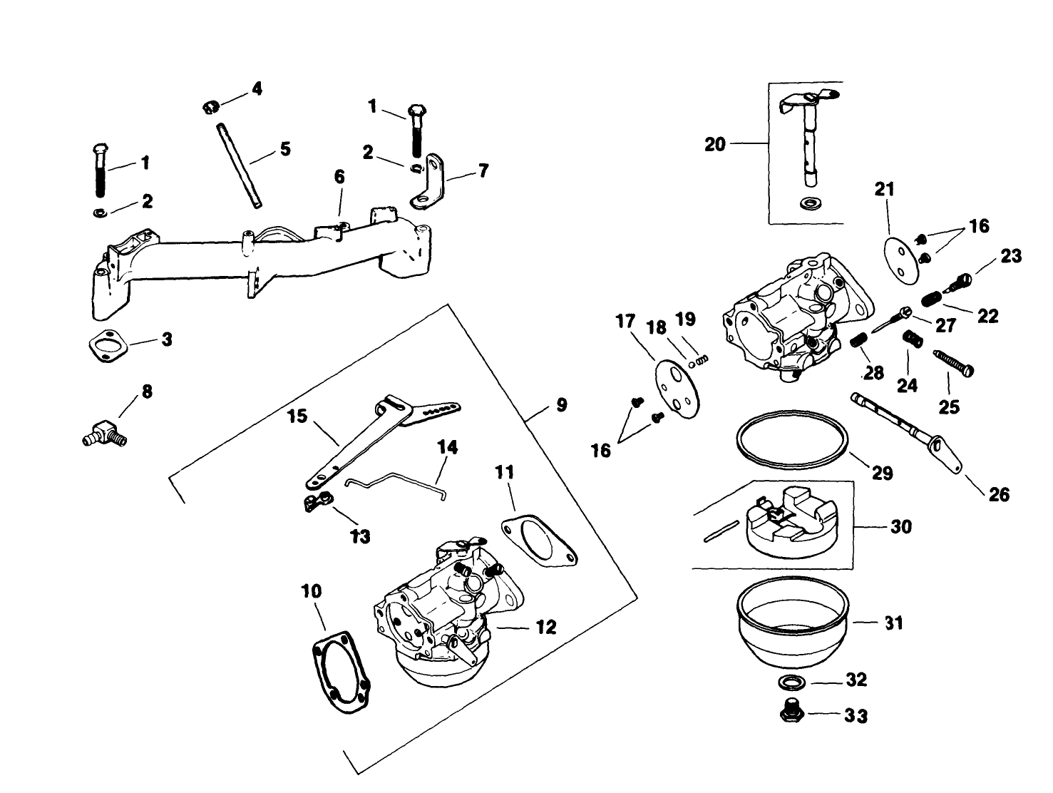 Carburetor-Engine Kohler Model No. M18qs-24657 (continued)