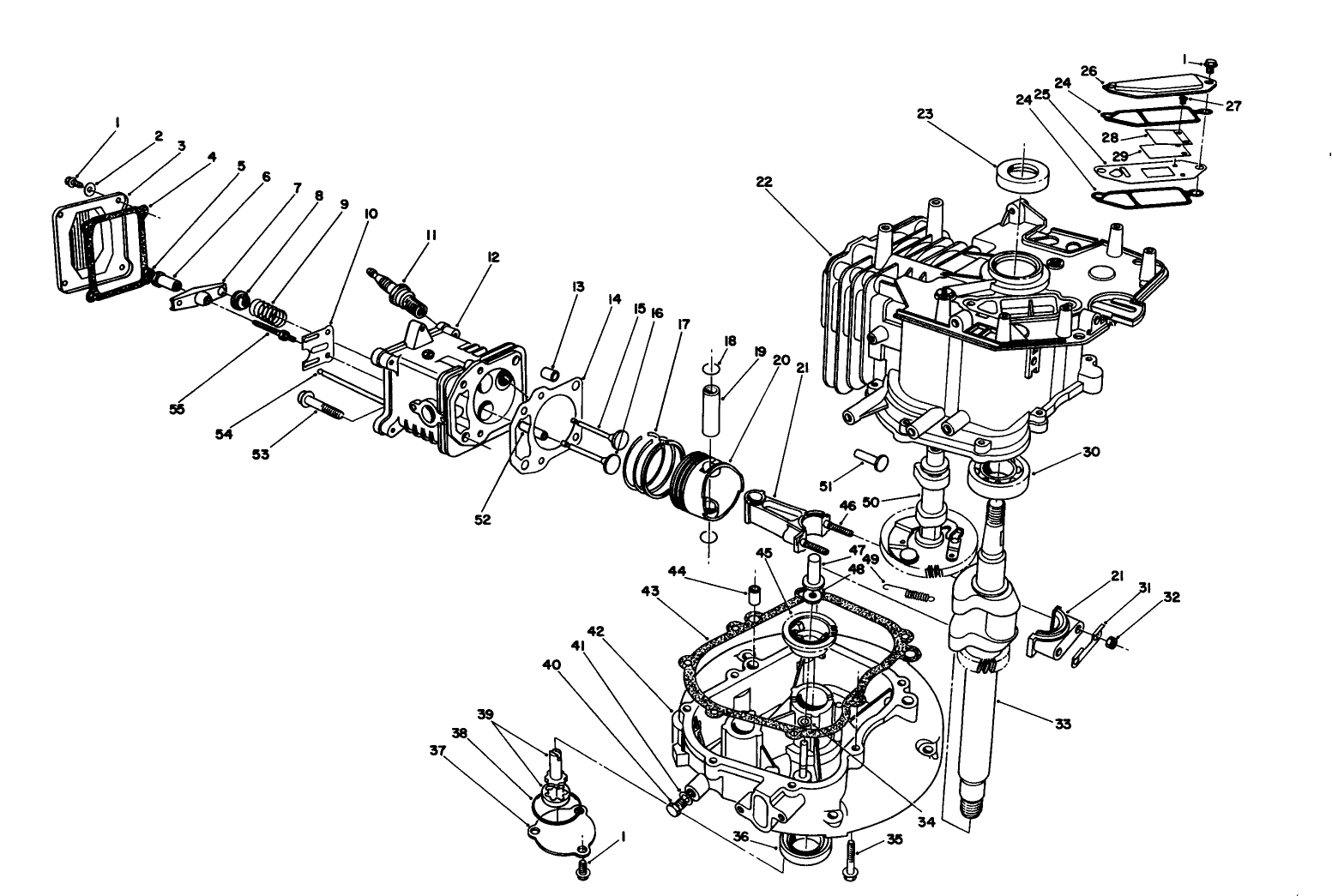 Engine Assembly (continued) (model No. Vml0-2)