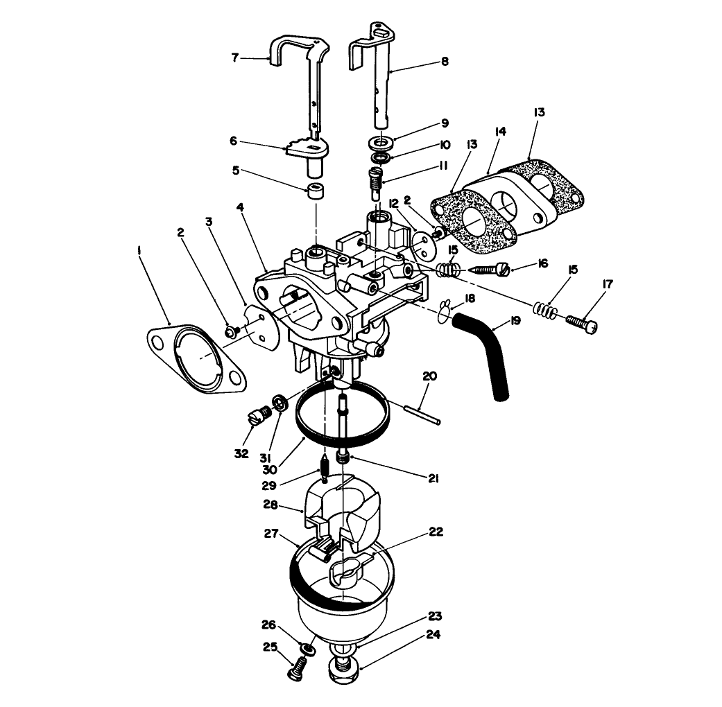 Carburetor Assembly (model No. Vml0-2)