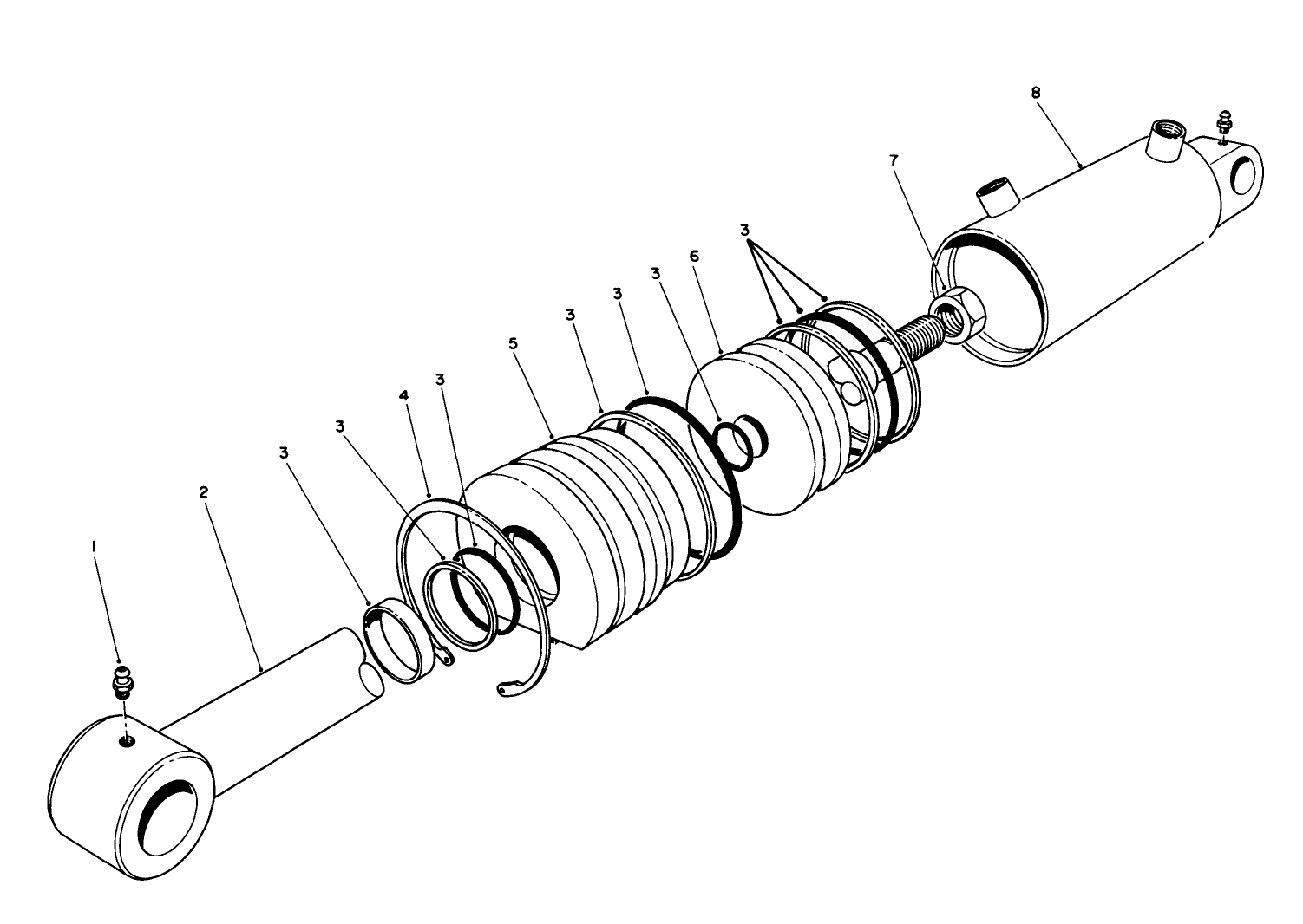 Hydraulic Llft Cylinder Assembly No. 66-1250 (3