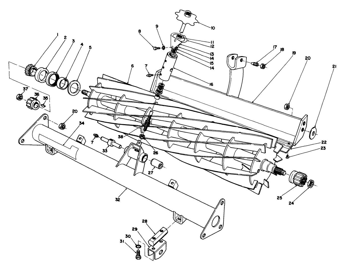 Reel & Bed Bar Assembly