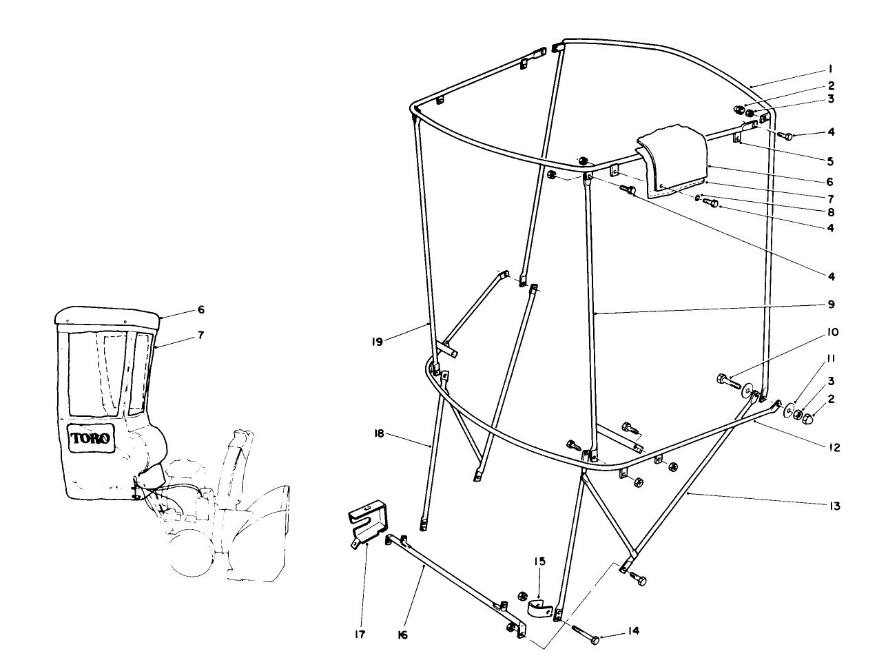 Snow Cab Assembly No. 68-9500 (optional)
