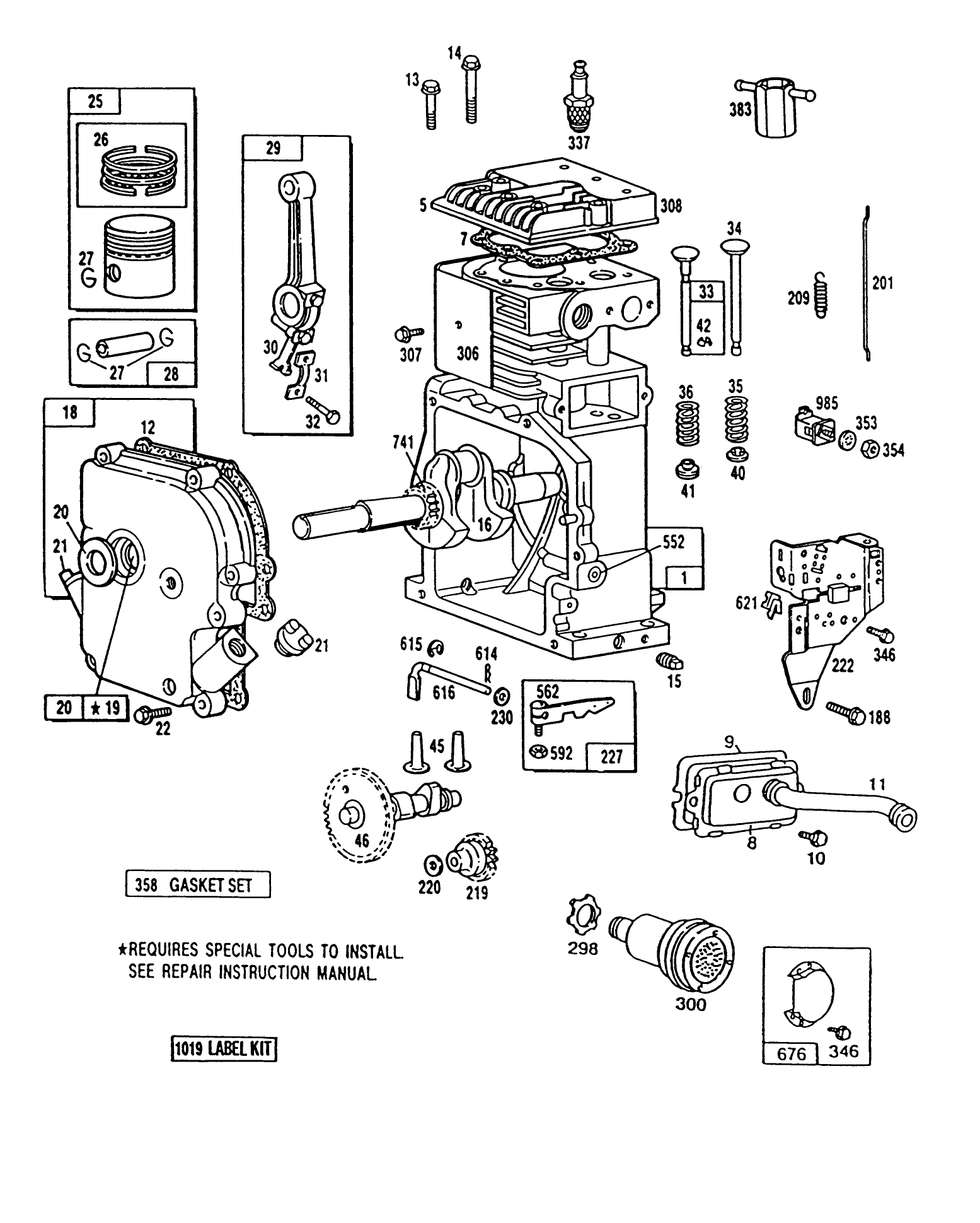 Engine Briggs & Stratton Model 190406 Type 3104-01
