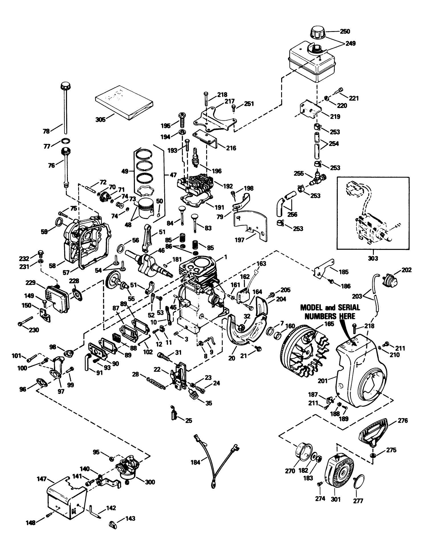 Engine Tecumseh Model Hs50-67259j