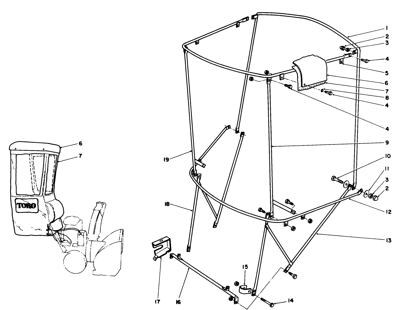 Snow Cab Assembly No. 68-9500 (optional)