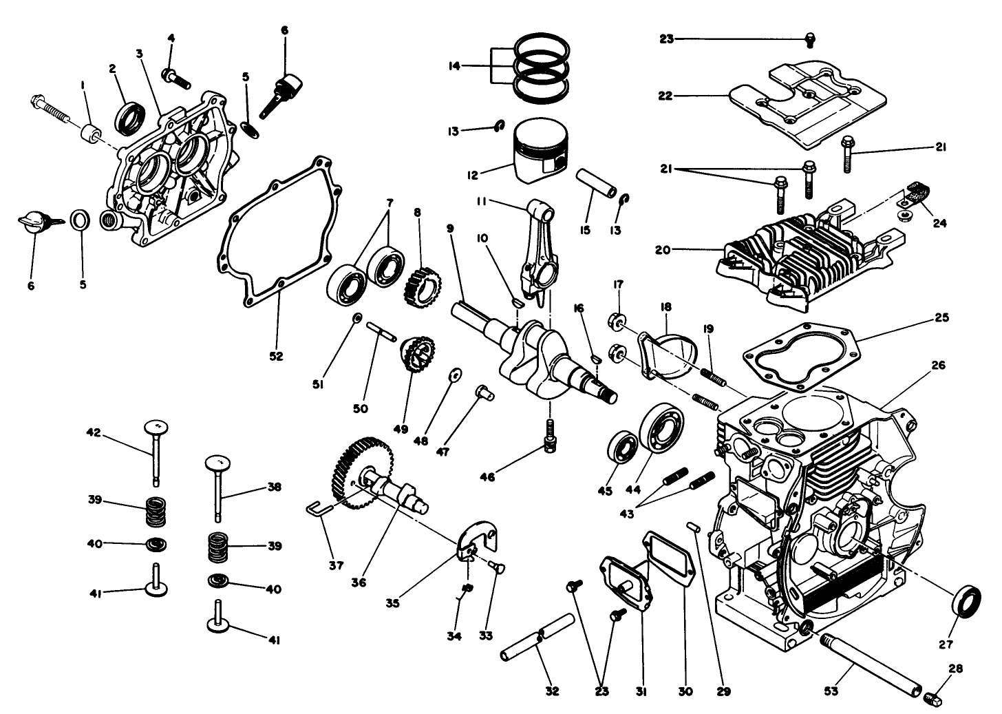 Engine No. 68-8280 Crankcase Assembly