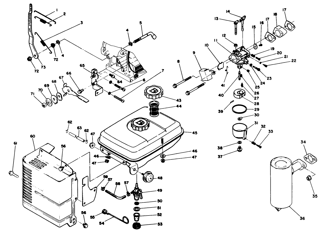 Engine No. 68-8280 Fuel System & Muffler