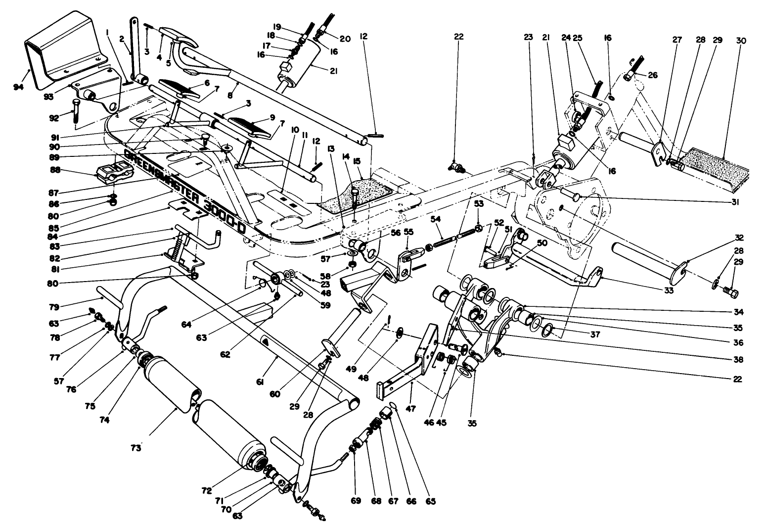Foot Pedals & Roller Assembly
