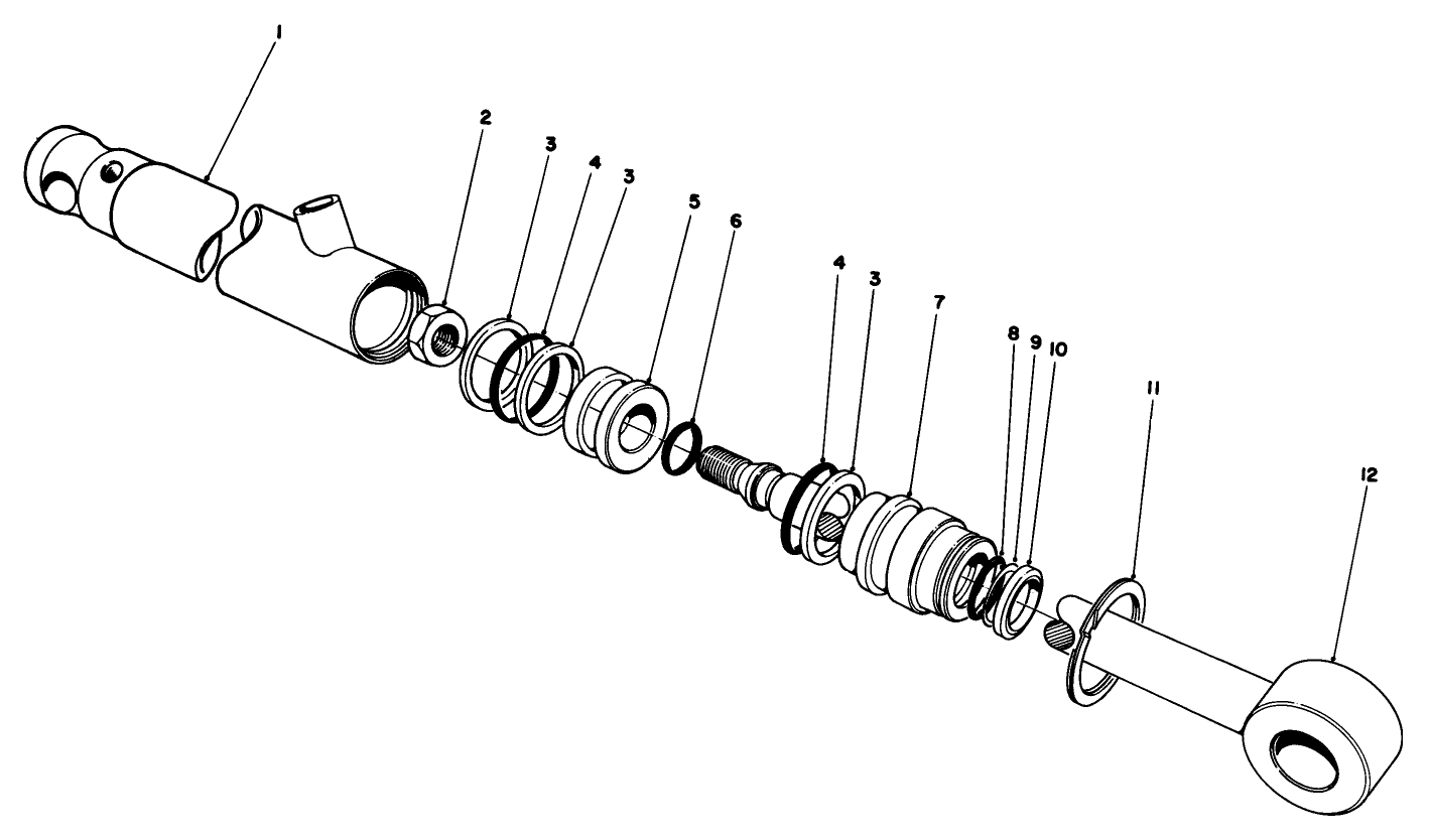Rear Hydraulic Cylinder No. 74-3710