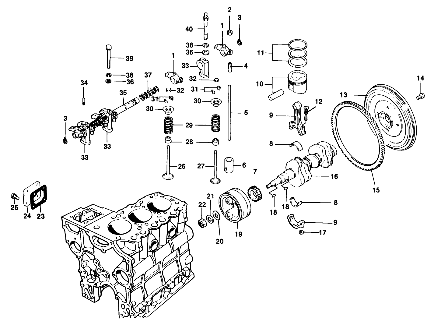 Valves & Crankshaft Assembly