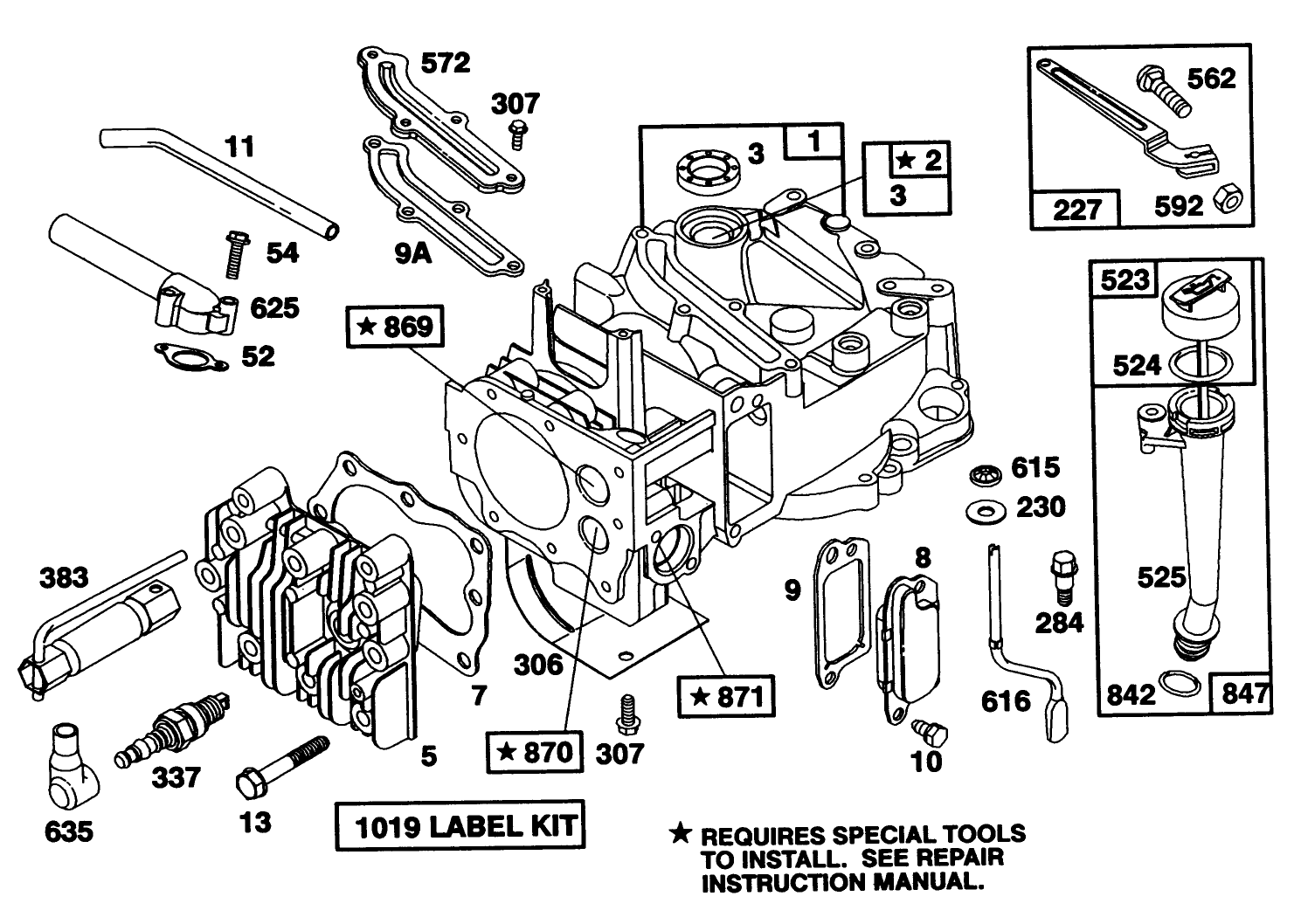 Engine Riggs & Stratton Model 124702-3115-01