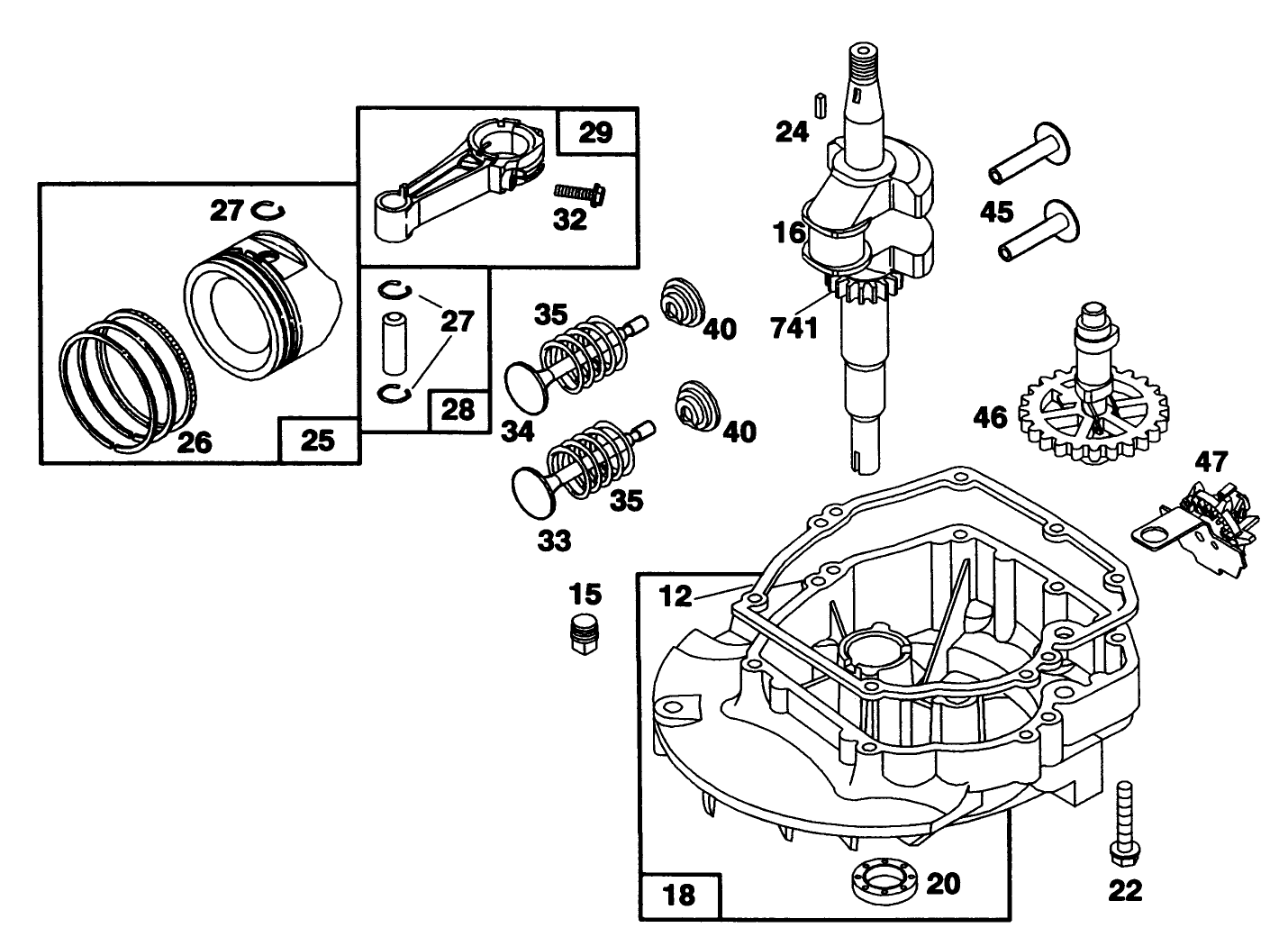 Engine Riggs & Stratton Model 124702-3115-01