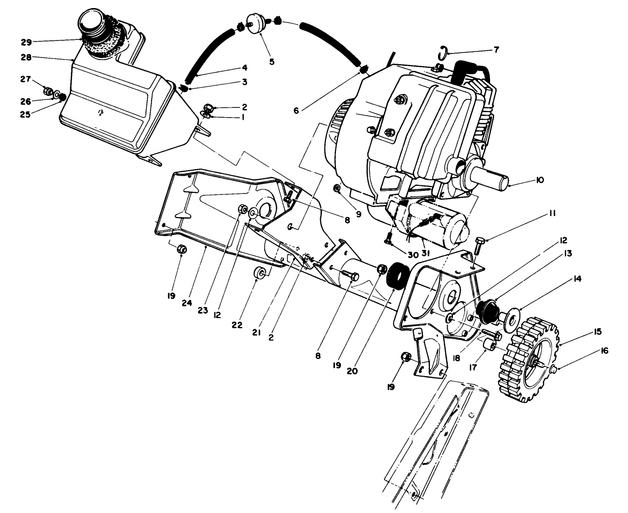 Engine & Main Frame Assembly