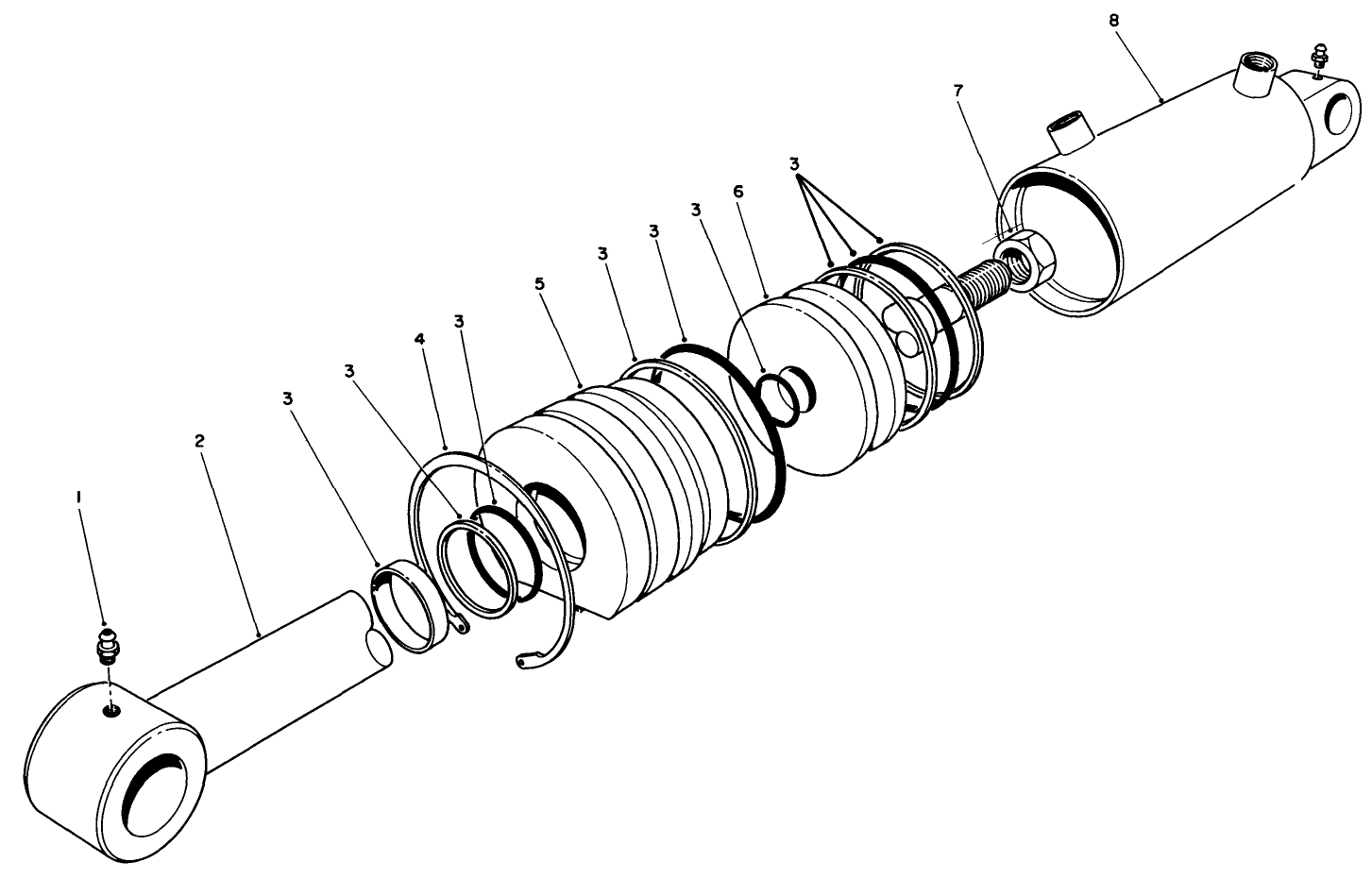 Hydraulic Lift Cylinder Assembly No. 62-4250 (2-1/2