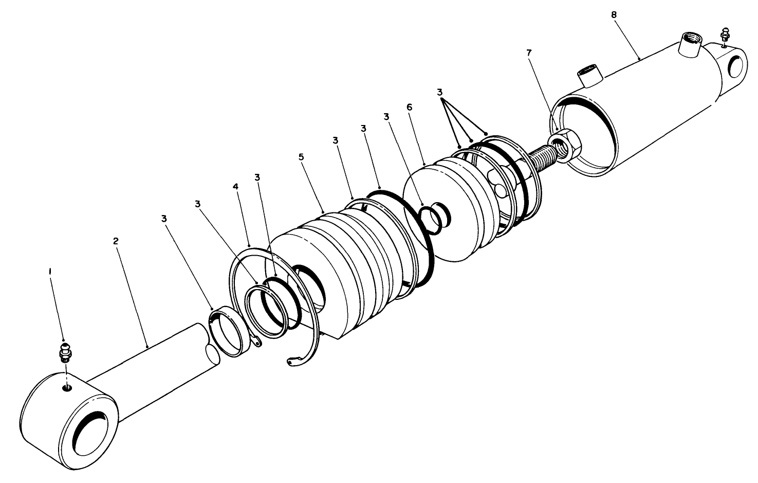 Hydraulic Lift Cylinder Assembly No. 66-1250 (3