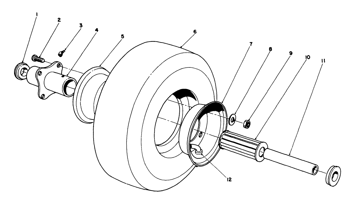 Cutting Unit Pneumatic Tire & Wheel Assembly No. 12-1509 (optional)