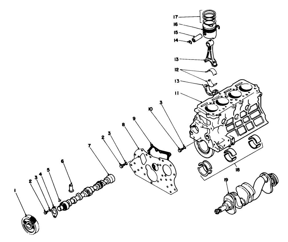Short Block Assembly No. 82-2910(for Engines Serial No. 159991 & Up)
