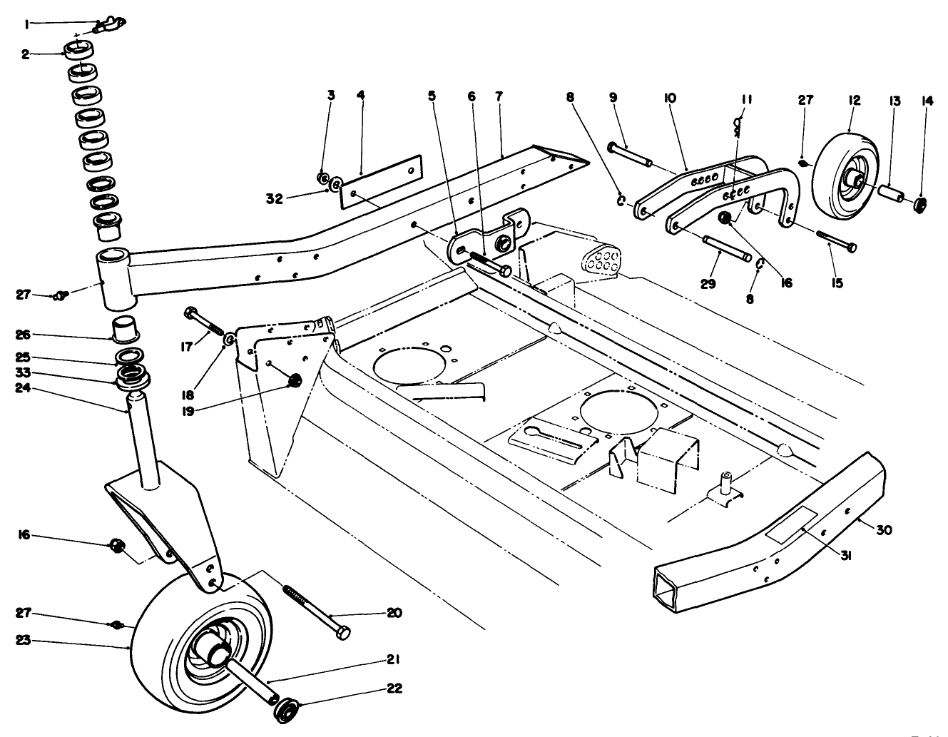 Center Deck Model No. 30592 Carrier Frame Assembly