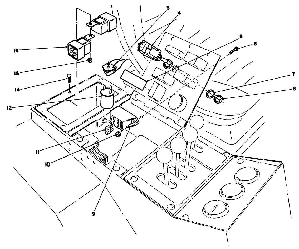 Road Light Kit Model No. 30585 (optional) Control Box Components