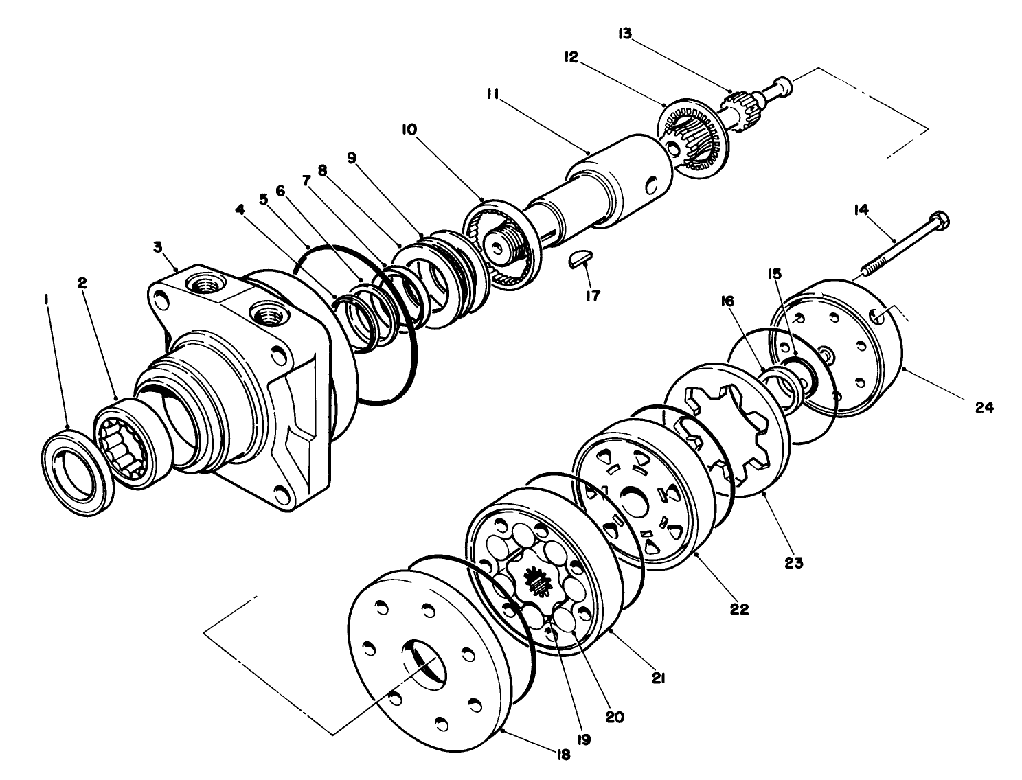 Hydraulic Drive Motor Left Rear No. 75-9831