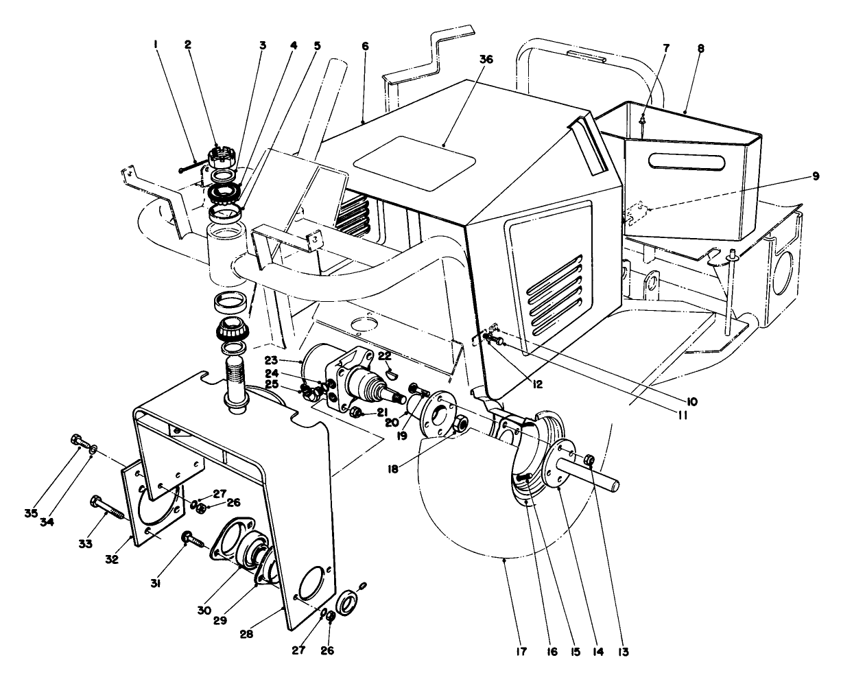 Front Steering Fork And Motor Assembly