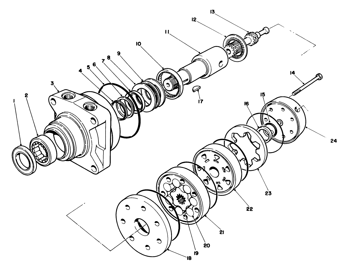 Hydraulic Drive Motor (front) No. 75-9830
