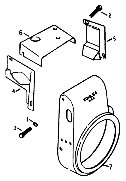 Engine Kohler Model No K321s Spec.no. 60434 Baffles & Shroud Group 2