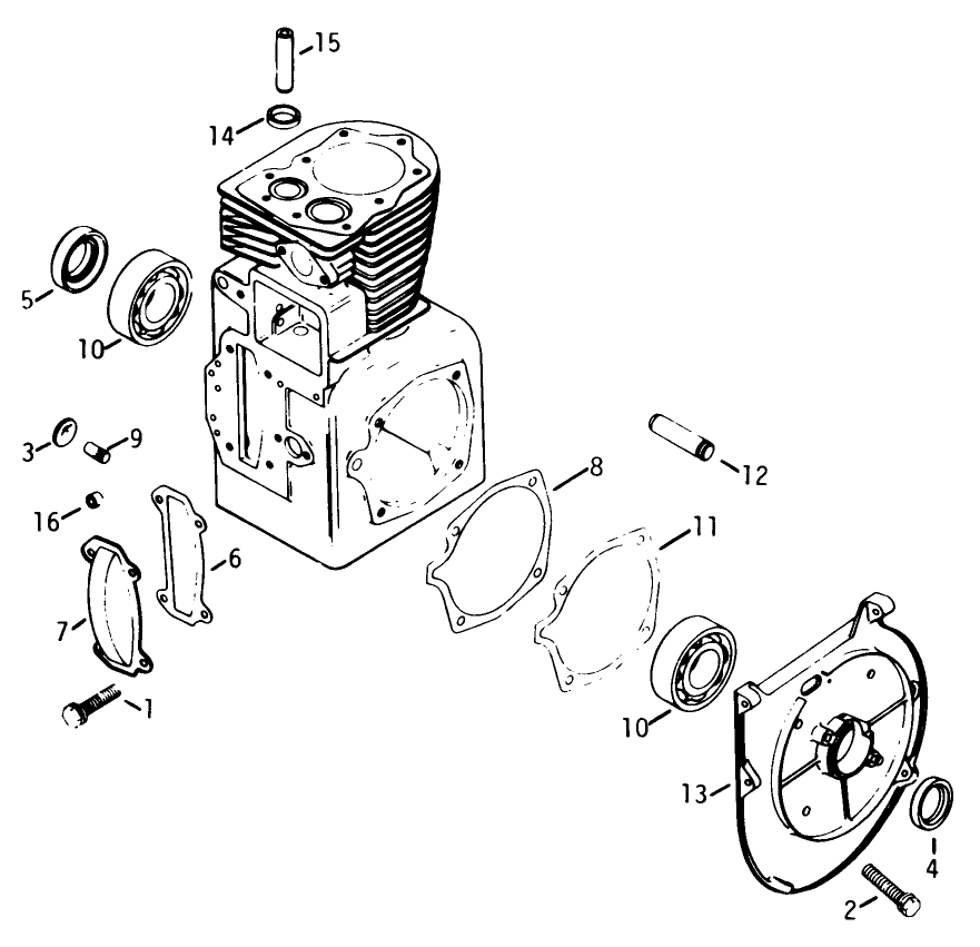 Engine Kohler Model No. K321s Spec. No. 60434 Crankcase Group 7
