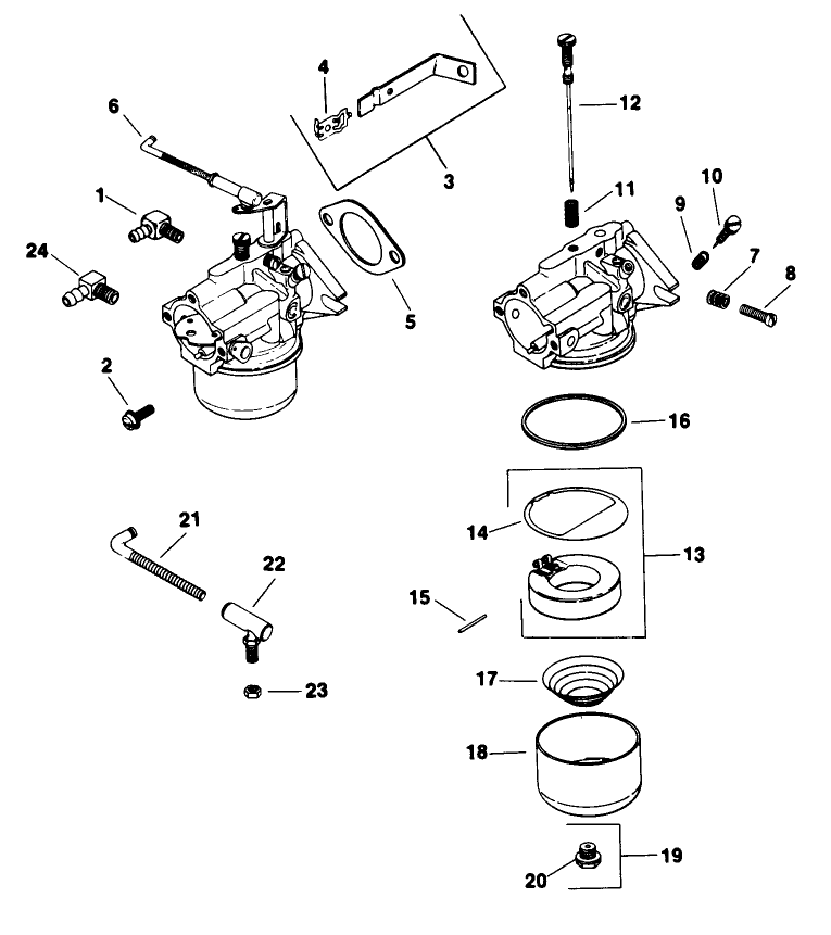 Engine Kohler Model No. K321s Spec No. 60434 Carburetor Group 5