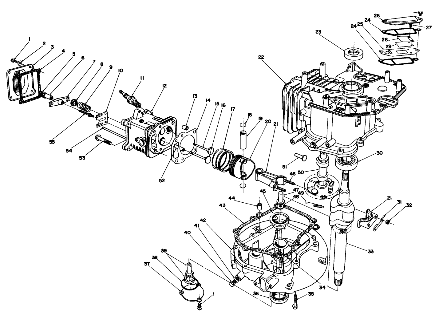 Crankcase Assembly (continued) (engine Model No. Vml0-4)