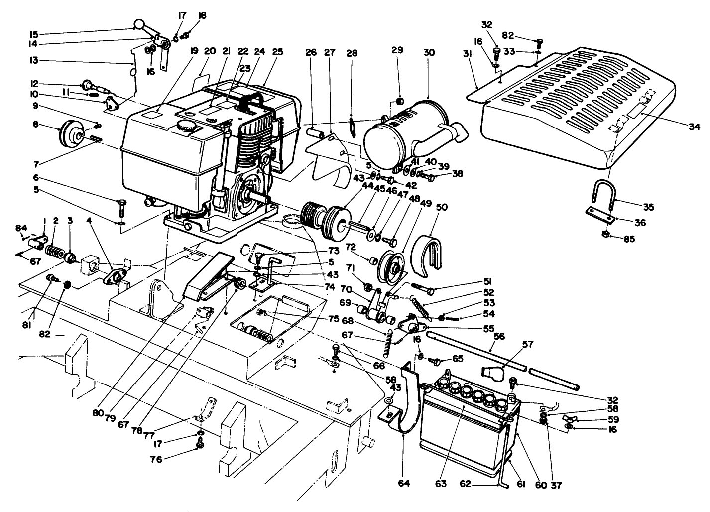 Clutch & Engine Assembly