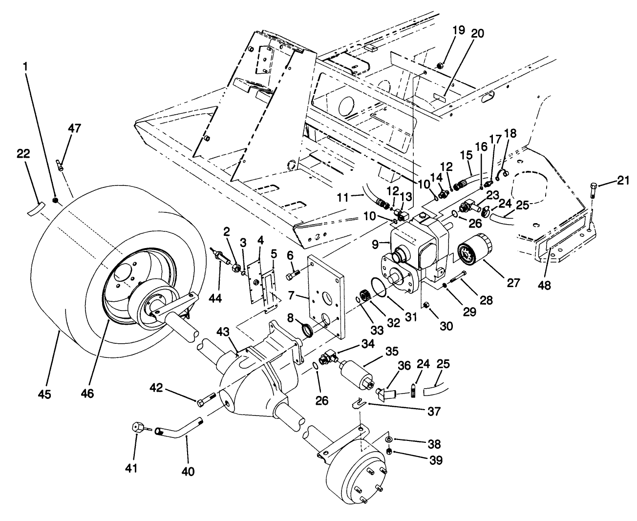 Front Axle & Transmission Assembly