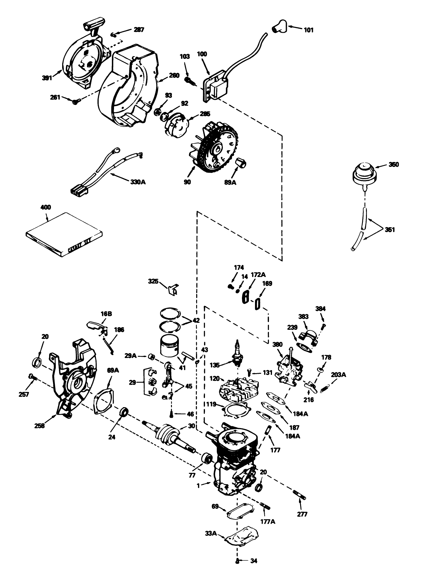 Engine Tecumseh Model No. Ah-600 Type 1623-P