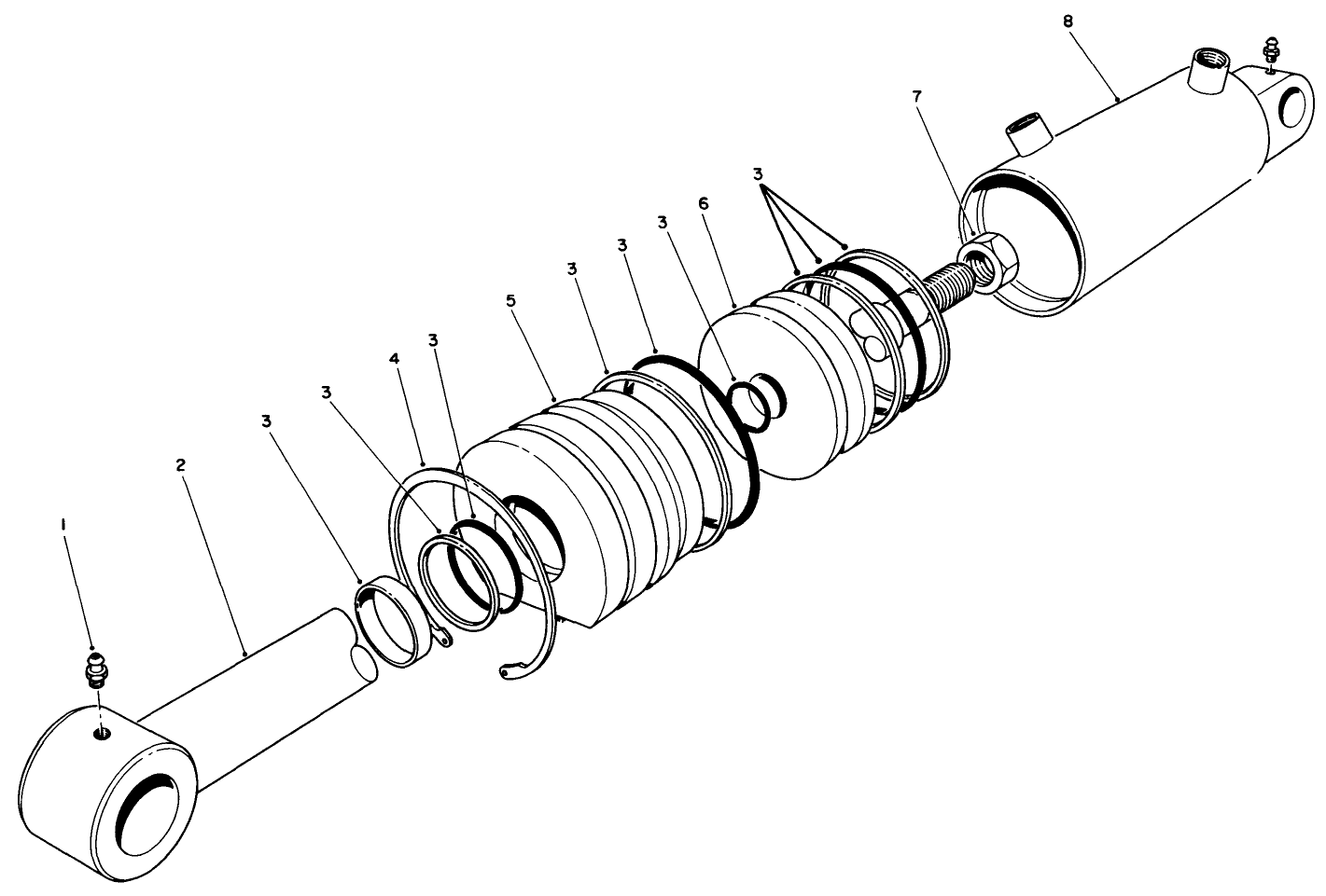 Hydraulic Llft Cylinder Assembly No. 62-4250 (2-1/2