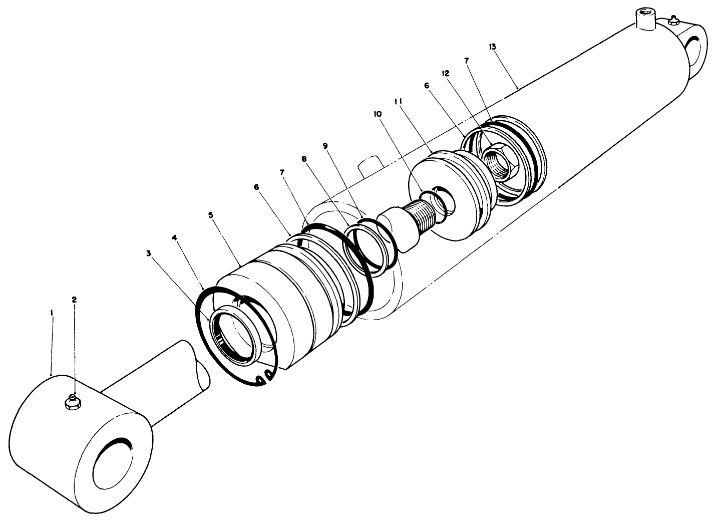Hydraulic Lift Cylinder Assembly No. 66-1250 (3