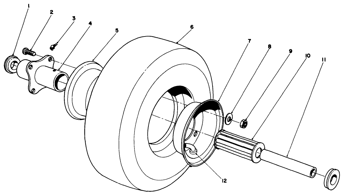 Cutting Unit Pneumatic Tire & Wheel Assembly No. 12-1509 (optional)