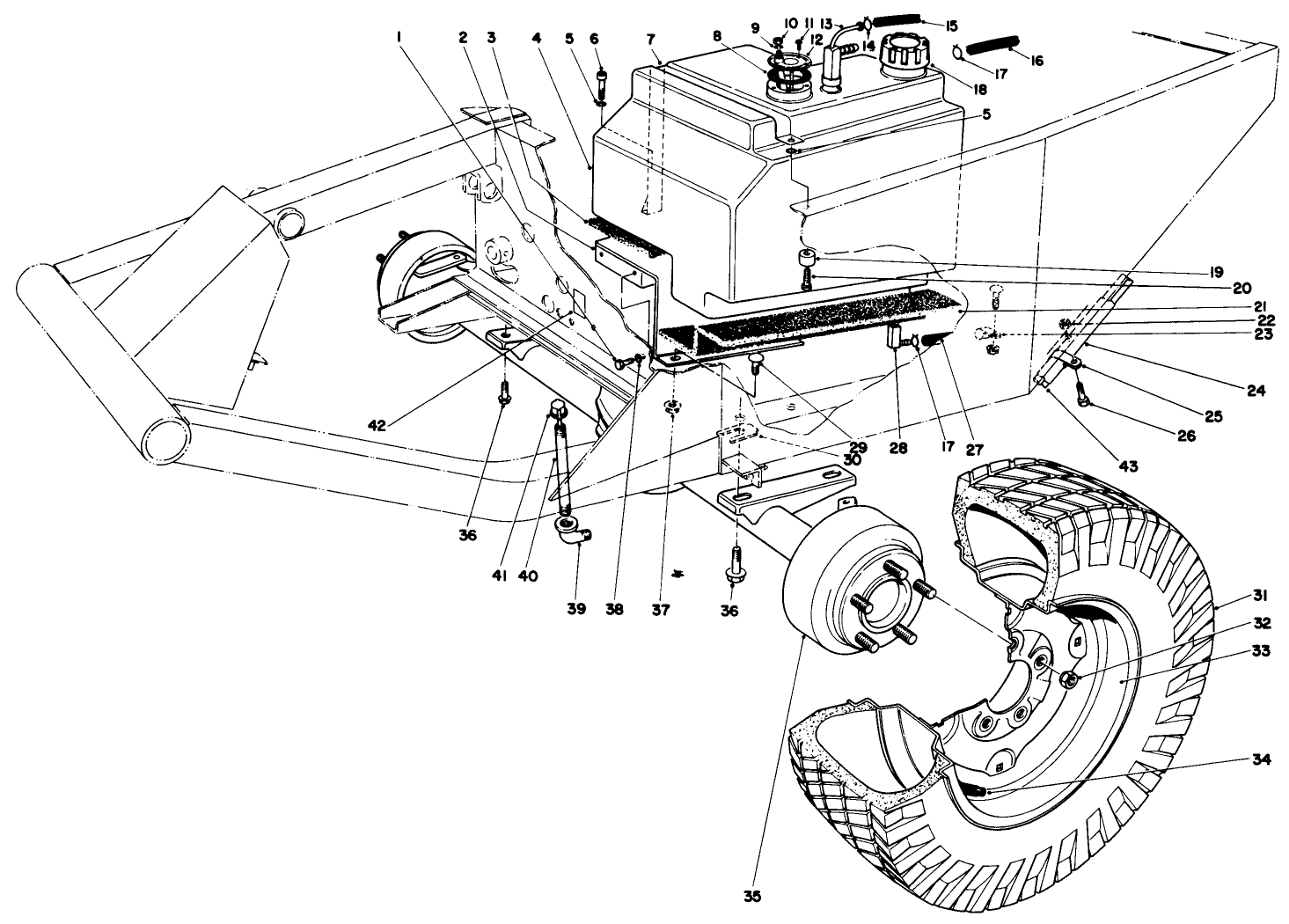 Front Axle & Fuel Tank Assembly