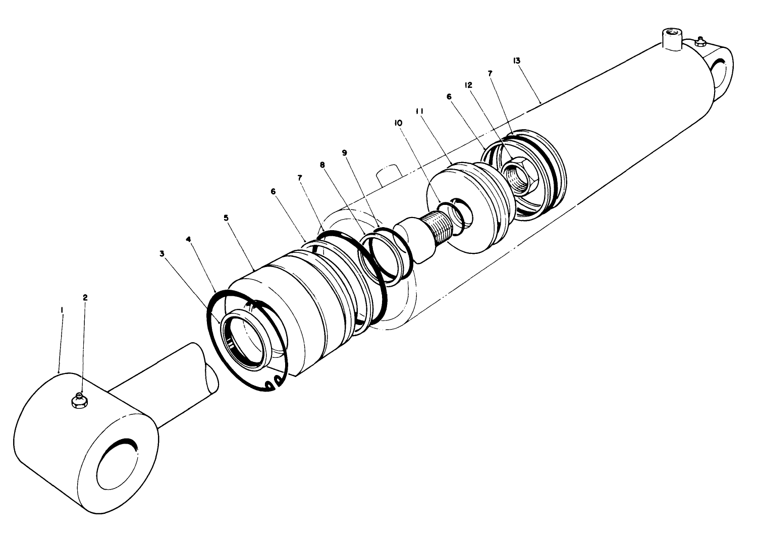 Hydraulic Llft Cylinder Assembly No. 62-4250 (2-1/2