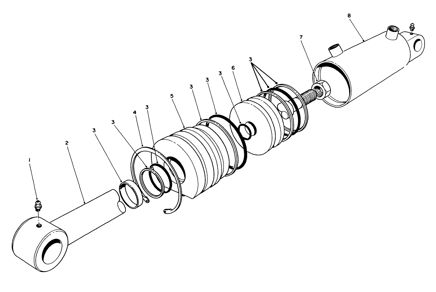 Hydraulic Llft Cylinder Assembly No. 66-1250 (3